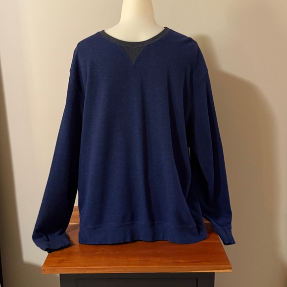Classic Navy Crewneck Sweater for Men - Picture 1 of 4